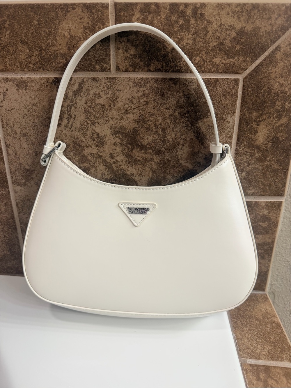 Valentino Orlandi White Crescent Shoulder Bag